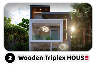 Wood Home Collection  |  Wooden Triplex House