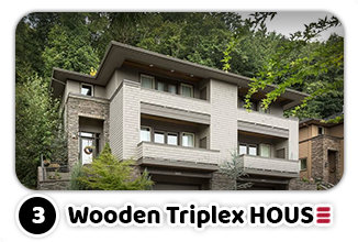 Wood Home Collection  |  Wooden Triplex House